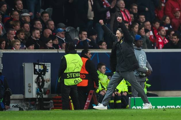 12 03 2025, UEFA Champions League, round of 16, Lille OSC Borussia Dortmund, coach Niko Kovac Borussia Dortmund celebrates their entry into the quarter-finals, Lille Stade Pierre Mauroy Decathlon Arena Paris xRHR PHOTO DEx Copyright: DennisxEwert RHR-FOTOx RHR-FOTO DE