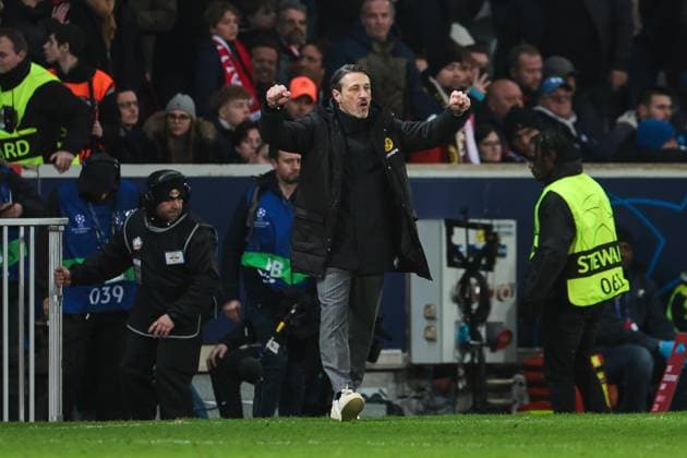 12 03 2025, UEFA Champions League, round of 16, Lille OSC Borussia Dortmund, coach Niko Kovac Borussia Dortmund celebrates their entry into the quarter-finals, Lille Stade Pierre Mauroy Decathlon Arena Paris xRHR PHOTO DEx Copyright: DennisxEwert RHR-FOTOx RHR-FOTO DE
