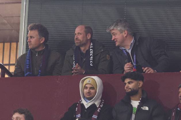 William, Prince of Wales in the stands Aston Villa v Club Brugge, UEFA Champions League, Round of 16, Second Leg, Football, Villa Park, Birmingham, UK - 12 Mar 2025 EDITORIAL USE ONLY No use with unauthorised audio, video, data, fixture lists, club league logos or live services. Online in-match use limited to 120 images, no video emulation. No use in betting, games or single club league player publications. Copyright: xPaulxCurrie Shutterstockx 15188183r