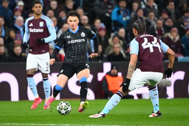 Aston Villa v Club Brugge - UEFA Champions League BIRMINGHAM, ENGLAND - MARCH 12 : Talbi Chemsdine midfielder of Club Brugge in action during the UEFA Champions League 2024 25 round of 16 match second leg between Aston Villa and Club Brugge on March 12, 2025 in Birmingham, England, 12 03 2025 Birmingham England  Copyright: xVincentxKalutx