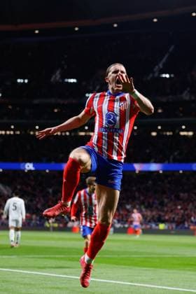 Sport Bilder des Tages March 12, 2025, Madrid, Madrid, SPAIN: Conor Gallagher of Atletico de Madrid celebrates a goal during the UEFA Champions League 2024 25 League Round of 16 Second Leg match between Atletico de Madrid and Real Madrid CF, at Riyadh Air Metropolitano stadium on March 12, 2025, in Madrid, Spain. Madrid SPAIN - ZUMAa181 20250312_zaa_a181_093 Copyright: xDennisxAgyemanx