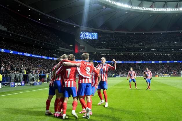 Cc Madrid 12 03 2025 - Champions League Atletico Madrid-Atletico Madrid foto Cesar Cebolla Image nella foto: esultanza gol Conor Gallagher 