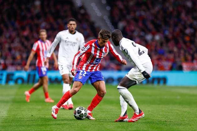 March 12, 2025, Madrid, Madrid, SPAIN: Giuliano Simeone of Atletico de Madrid in action during the UEFA Champions League 2024 25 League Round of 16 Second Leg match between Atletico de Madrid and Real Madrid CF, at Riyadh Air Metropolitano stadium on March 12, 2025, in Madrid, Spain. Madrid SPAIN - ZUMAa181 20250312_zaa_a181_114 Copyright: xDennisxAgyemanx