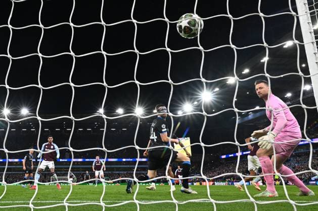 Aston Villa v Club Brugge - UEFA Champions League BIRMINGHAM, ENGLAND - MARCH 12 : Asensio Marco forward of Aston Villa scoring a goal during the UEFA Champions League 2024 25 round of 16 match second leg between Aston Villa and Club Brugge on March 12, 2025 in Birmingham, England, 12 03 2025 Birmingham England  Copyright: xVincentxKalutx