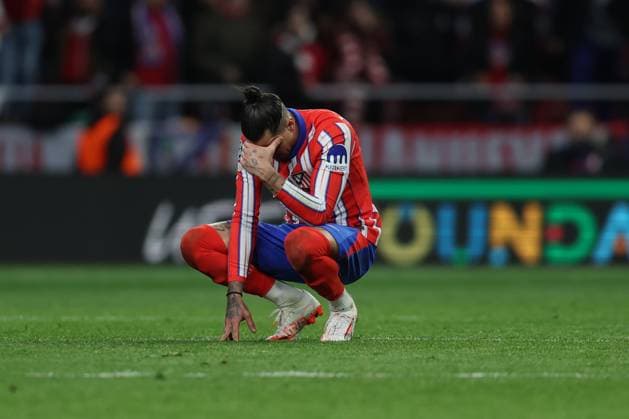 ESP: Atletico de Madrid - Real Madrid. UEFA Champions League match. Round of 16. Second Leg. Jose Maria Gimenez of Atletico de Madrid during the UEFA Champions League match, Round of 16, second leg, between Atletico de Madrid and Real Madrid played at Riyadh Air Metropolitano Stadium on March 12, 2025 in Madrid Spain. kpng Copyright: xAntonioxPozox xPRESSINPHOTOx AP_250312_ATL_RMA_UCL_097
