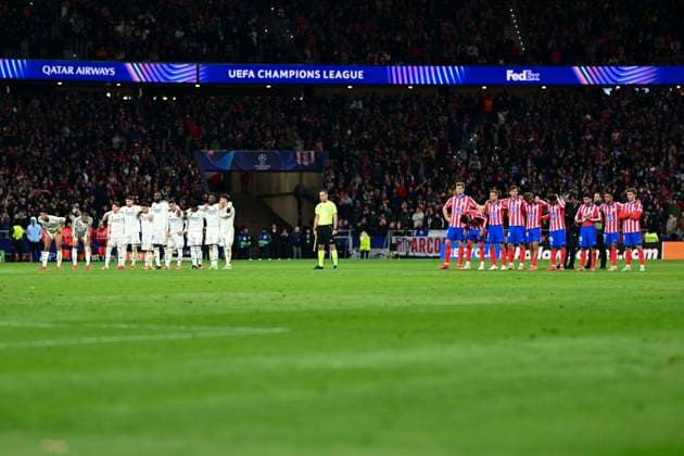 Teams on penalties, Atletico Madrid vs Real Madrid , Football, Champions League, Round of 16 second leg, 12 03 2025 Madrid Madrid Spain Copyright: xkolbert-press MarcxNiemeyerx