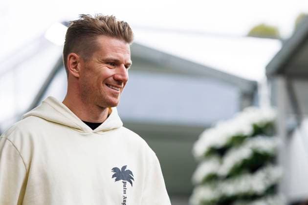 13th March 2025; Melbourne Grand Prix Circuit, Melbourne, Victoria, Australia; Australian Formula 1 Grand Prix; Arrival and Inspection Day; Number 27 Kick Sauber driver Nico Hulkenberg arrives at the Australian Formula One  ActionPlus12759466 StephenxBlackberry