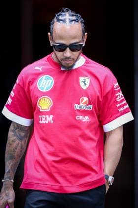 March 13, 2025: MELBOURNE, AUSTRALIA - MARCH 13: Lewis Hamilton of Great Britain and Scuderia Ferrari before the 2025 Australian Grand Prix at Albert Park in Melbourne, Australia - ZUMAp121 20250313_zsp_p121_011 Copyright: xChrisxPutnamx