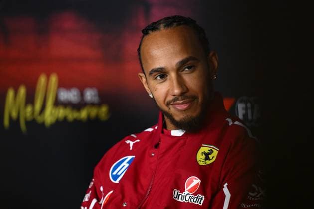 AUSTRALIAN GRAND PRIX, Lewis Hamilton of Ferrari during a drivers press conference, PK, Pressekonferenz at Albert Park Circuit in Melbourne, Victoria, Thursday, March 13, 2025. ( NO ARCHIVING, EDITORIAL USE ONLY, NO USE IN BOOKS WITHOUT CONSENT Melbourne Victoria Australia  Copyright: xJoelxCarrettx 20250313137201382515