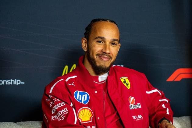 March 13, 2025, Melbourne, Victoria, Australia: Scuderia Ferrari HP driver LEWIS HAMILTON of United Kingdom during the driverÃ¢â‚¬â ¢s press conference, PK, Pressekonferenz on Thursday at the Formula 1 Louis Vuitton Australian Grand Prix 2025 on March 13, 2025 in Melbourne, Australia. Melbourne Australia - ZUMAf186 20250313_zsp_f186_038 Copyright: xJamesxForresterx