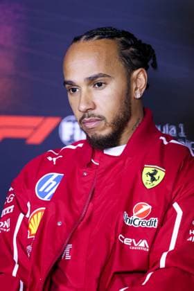 March 13, 2025: MELBOURNE, AUSTRALIA - MARCH 13: Lewis Hamilton of Great Britain and Scuderia Ferrari HP in a press conference, PK, Pressekonferenz before the 2025 Australian Grand Prix at Albert Park in Melbourne, Australia - ZUMAp121 20250313_zsp_p121_034 Copyright: xChrisxPutnamx