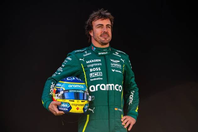March 13, 2025, Melbourne, Victoria, Australia: Aston Martin Aramco Formula One Team driver FERNANDO ALONSO of Spain poses for driver portraits on Thursday at the Formula 1 Louis Vuitton Australian Grand Prix 2025 on March 13, 2025 in Melbourne, Australia. Melbourne Australia - ZUMAf186 20250313_zsp_f186_097 Copyright: xJamesxForresterx