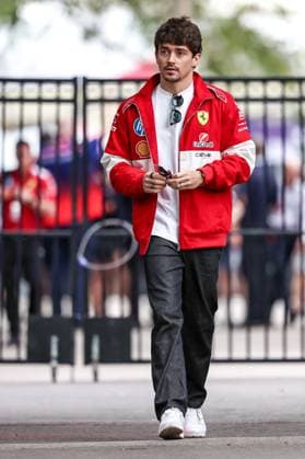 F1 Grand Prix Of Australia - Previews Charles Leclerc of Monaco and Scuderia Ferrari arrives at the track during previews ahead of the F1 Grand Prix of Australia at Albert Park Circuit in Melbourne, Australia, on March 13, 2025. Melbourne Victoria Australia  Copyright: xPaddockerx originalFilename:paddocker-f1grandp250313_np63s.jpg