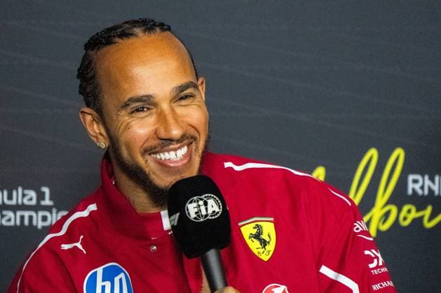 FORMULA 1 AUSTRALIAN GRAND PRIX 2025 MEDIA DAY LEWIS HAMILTON (GBR) smiling of Scuderia Ferrari 44 during the FORMULA 1 LOUIS VUITTON AUSTRALIAN GRAND PRIX 2025 MEDIA DAY at Albert Park Circuit, Melbourne, Australia on 10 March 2025 Credit: Antoine Lapeyre Every Second Media Editorial use only. All images are copyright Every Second Media Limited. No images may be reproduced without prior permission. Copyright: xIMAGO EveryxSecondxMediax ESM-1366-0009 AntoinexLapeyrex xEveryxSecondxMediax