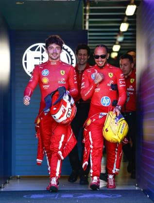 16 Charles Leclerc MCO, Scuderia Ferrari HP , 44 Lewis Hamilton GBR, Scuderia Ferrari HP , F1 Grand Prix of Australia at Albert Park Grand Prix Circuit on March 13, 2025 in Melbourne, Australia Photo by HOCH ZWEI Melbourne Australia