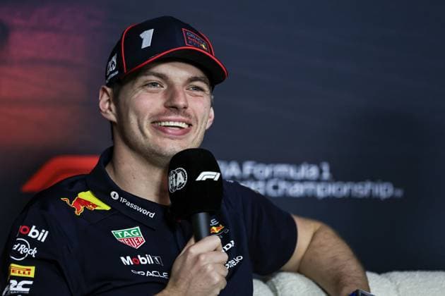 (250313) -- MELBOURNE, March 13, 2025 -- Red Bull s Max Verstappen of the Netherlands attends the press conference, PK, Pressekonferenz ahead of the Formula One Australia Grand Prix at Albert Park in Melbourne, Australia, March 13, 2025. (Photo by Xinhua) (SP)AUSTRALIA-MELBOURNE-F1-GRAND PRIX 2025 QianxJun 