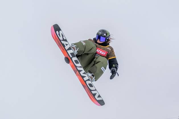 SNOWBOARDING - FIS WC Flachau FLACHAU,AUSTRIA,13.MAR.25 - SNOWBOARDING - FIS World Cup, slopestyle, qualification, ladies, men. Image shows Annika Morgan (GER).  GEPAxpictures xWolfgangxKofler
