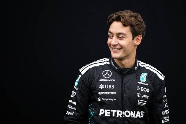 George Russell Mercedes AMG Petronas F1 Team, 63 , AUS, Formula 1 World Championship, Luis Vuitton Australian Grand Prix, Albert Park Circuit Melbourne, Media Day, 2025 season, 13 03 2025 AUS, Formula 1 World Championship, Luis Vuitton Australian Grand Prix, Albert Park Circuit Melbourne, Media Day, 2025 season, 13 03 2025 Melbourne Copyright: xEibner-Pressefoto Memmlerx EP_MMR