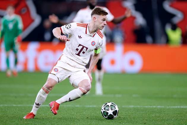 KIMMICH Joshua Kapitaen Team FC Bayern Muenchen UEFA Champions League Season 2024 2025 Round of 16 Second leg Bayer 04 Leverkusen FC Bayern Muenchen 0 2 on 11 03 2025 in Leverkusen DFL REGULATIONS PROHIBIT ANY USE OF PHOTOGRAPHS as IMAGE SEQUENCES and or QUASI VIDEO Copyright: xLacixPerenyix