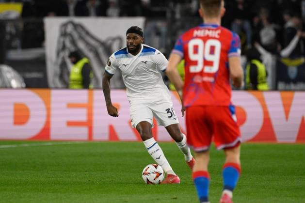 Lazioâ??s Nuno Tavares during the UEFA Europa League 2024-2025 football match between SS Lazio and Viktoria Plzen at the Olympic Stadium in Rome on March 13, 2025.  Copyright: xFabrizioxCorradetti IPAxSportx xipa-agency.netx xx IPA_55300684 IPA_Agency_IPA55300684