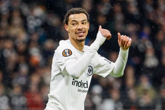 Hugo Ekitike Eintracht Frankfurt, 11 , Football, UEFA Europa League, Round of 16, 2024 2025, Eintracht Frankfurt vs Ajax Amsterdam, 13 03 2025, Frankfurt Stadion, Frankfurt am Main, Germany Frankfurt am Main Frankfurt Stadion Hessen Germany Copyright: xGrantxHubbsx