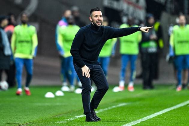 Francesco Farioli Ajax Amsterdam, Coach gestures, GER, Eintracht Frankfurt vs Ajax Amsterdam, Football, UEFA Europa League, Round of 16, Second leg, Match time 2024 25, 13 03 2025 GER, Eintracht Frankfurt vs Ajax Amsterdam, Football, UEFA Europa League, Round of 16, Second leg, Match time 2024 25, 13 03 2025 Frankfurt am Main Copyright: xEibner-Pressefoto FlorianxWiegandx EP_FWD