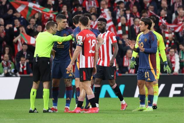 UEFA Europa League soccer match Athletic Club vs AS Roma at San Mames stadium in Bilbao, Spain 13 March 2025 900 Cordon Press  900 CordonxPress LOF - UEFA Europa League Athletic Club vs AS Roma