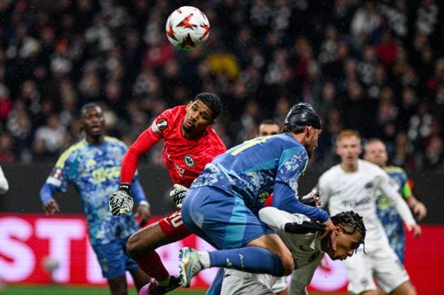 FRANKFURT, GERMANY - 13 MARCH, 2025: Kaua Santos - The UEFA Europa League football match between Eintracht Frankfurt vs Ajax Amsterdam at Deutsche Bank Park.  Copyright: xVitaliixKliuievx