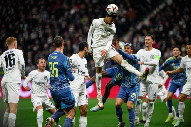 FRANKFURT, GERMANY - 13 MARCH, 2025: ++ - The UEFA Europa League football match between Eintracht Frankfurt vs Ajax Amsterdam at Deutsche Bank Park.  Copyright: xVitaliixKliuievx