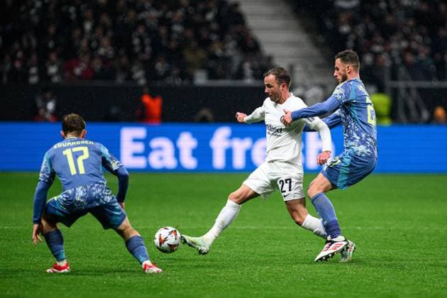 FRANKFURT, GERMANY - 13 MARCH, 2025: Mario Gotze - The UEFA Europa League football match between Eintracht Frankfurt vs Ajax Amsterdam at Deutsche Bank Park.  Copyright: xVitaliixKliuievx