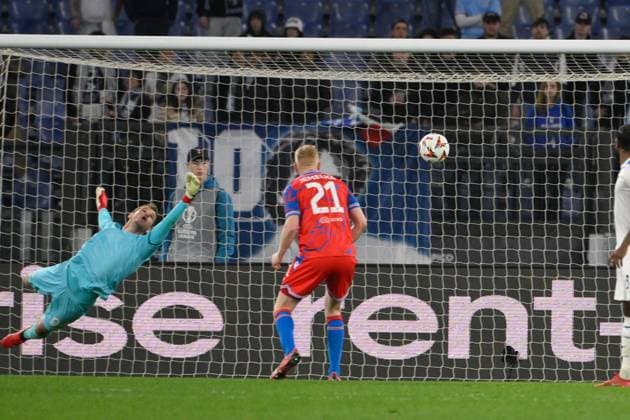 Plzenâ??s Pavel Sulc goal 0-1 during the UEFA Europa League 2024-2025 football match between SS Lazio and Viktoria Plzen at the Olympic Stadium in Rome on March 13, 2025.  Copyright: xFabrizioxCorradetti IPAxSportx xipa-agency.netx xx IPA_55303479 IPA_Agency_IPA55303479