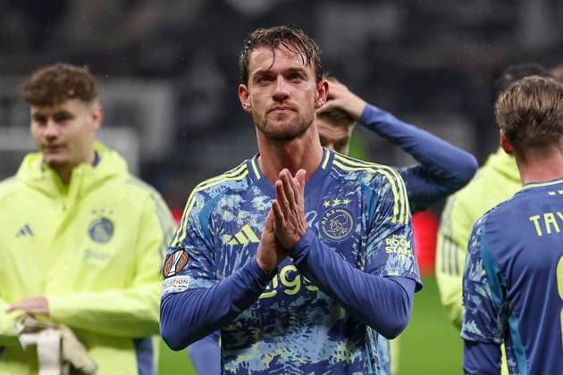 Daniele Rugani Ajax Amsterdam, 24 after the match , Football, UEFA Europa League, Round of 16, 2024 2025, Eintracht Frankfurt vs Ajax Amsterdam, 13 03 2025, Frankfurt Stadion, Frankfurt am Main, Germany Frankfurt am Main Frankfurt Stadion Hessen Germany Copyright: xGrantxHubbsx