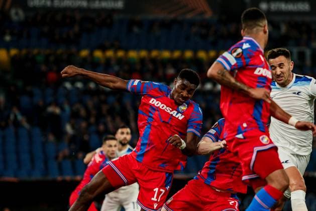 Rafiu Durosinmi of Viktoria Plzen during Lazio vs Viktoria Plzen, Football Europa League match in Rome, Italy, March 13 2025  Copyright: xRaffaelexConti IPAxSportx xipa-agency.netx xx IPA_55305912 IPA_Agency_IPA55305912