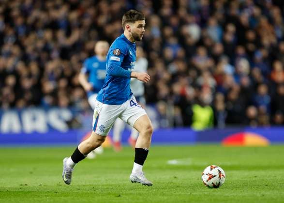 Rangers v Fenerbahce S.K. UEFA Europa League Nicolas Raskin of Rangers on the ball during the UEFA Europa League Round of 16 Second Leg match at Ibrox Stadium, Glasgow UK Newspapers OUT Copyright: xFredxPalmerx FIL-21575-0030