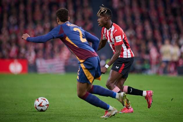 ATHLETIC DE BILBAO v AS ROMA. UEFA EUROPA LEAGUE 2024 2025. ROUND OF 16. Athletic de Bilbao s Nico Williams during UEFA Europa League 2024 2025 Round of 16 2nd leg match. March 13,2025. (ALTERPHOTOS Jorge Ropero) BilbaoSpain  Copyright: xJorgexRoperox