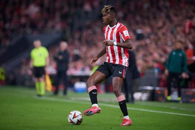 ATHLETIC DE BILBAO v AS ROMA. UEFA EUROPA LEAGUE 2024 2025. ROUND OF 16. Athletic de Bilbao s Nico Williams during UEFA Europa League 2024 2025 Round of 16 2nd leg match. March 13,2025. (ALTERPHOTOS Jorge Ropero) BilbaoSpain  Copyright: xJorgexRoperox