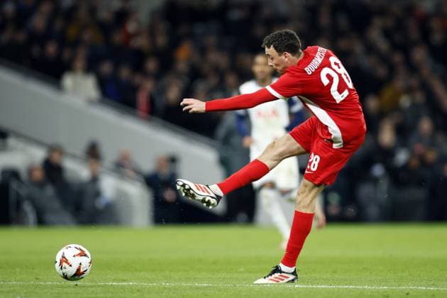 LONDON - Zico Buurmeester of AZ Alkmaar during the UEFA Europa League match between Tottenham Hotspur FC and AZ Alkmaar at the Tottenham Hotspur Stadium on March 13, 2025 in London, England. ANP KOEN VAN WEEL UEFA Europa League 2024 25 Round of 16 Second Leg 2024 25 xVIxANPxSportx xxANPxIVx 522287323 originalFilename: 522287323.jpg