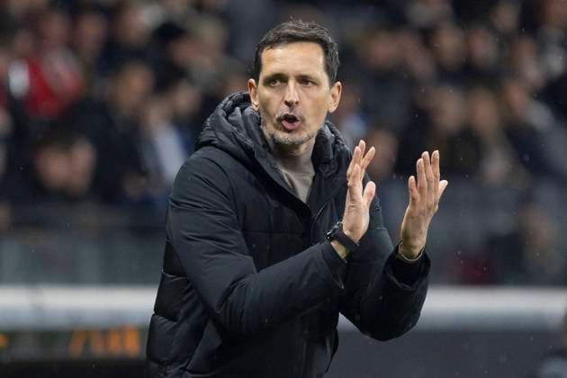 UEFA Europa League Eintracht Frankfurt Ajax Amsterdam, 13 03 2025 Dino Toppmöller Coach Eintracht Frankfurt , Eintracht Frankfurt Ajax Amsterdam, Frankfurt, Deutsche Bank Park, 13 3 2025 Copyright: xBEAUTIFULxSPORTS Gawlikx