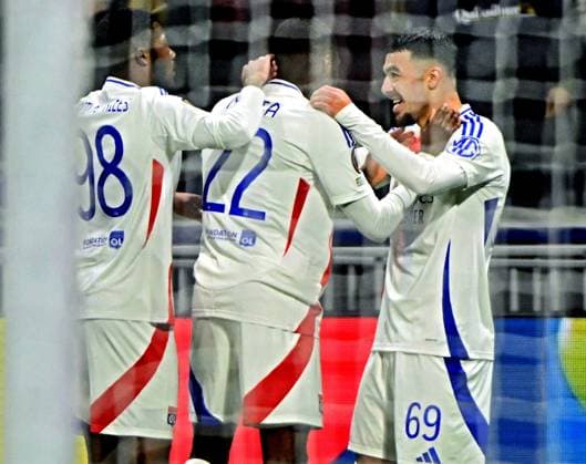 Match Europa League OL- Bucarest PHOTOPQR LE PROGRES Stéphane GUIOCHON - Décines-Charpieu 13 03 2025 - Match Europa League OL- Bucarest -A Décines au Groupama Stadium 1 8 eme de finale retour de l Europa League saison 2024 - 2025 OL - Bucarest ici joie de Georges Mikautadze après son but Décines-Charpieu Rhône Rhône-Alpes France  Copyright: xPHOTOPQR LExPROGRES MAXPPPxStéphanexGUIOCHONx 20250313LPL8245 20250313LPL8245