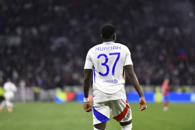 FOOTBALL : Olympique Lyonnais vs FCSB Bucarest - Europa League - 13 03 2025 Lyon s ERNEST Nuamah during the Round of 16 first leg Europa League game between Olympique Lyonnais and FCSB Bucarist at the Groupama stadium in Decines-Charpieu Lyon, France on March 13, 20245  Copyright: xMOURADxALLILIx