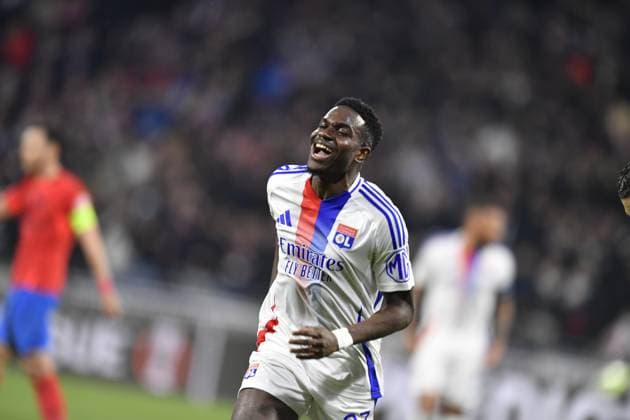 FOOTBALL : Olympique Lyonnais vs FCSB Bucarest - Europa League - 13 03 2025 Lyon s ERNEST Nuamah during the Round of 16 first leg Europa League game between Olympique Lyonnais and FCSB Bucarist at the Groupama stadium in Decines-Charpieu Lyon, France on March 13, 20245  Copyright: xMourad_ALLILIx
