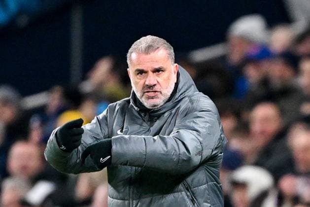 Tottenham Hotspur v AZ Alkmaar Europa League 13 03 2025. Tottenham Hotspur head coach Ange Postecoglou (m) during the Europa League match between Tottenham Hotspur and AZ Alkmaar at Tottenham Hotspur Stadium, London, United Kingdom on 13 March 2025. London Tottenham Hotspur Stadium London United Kingdom Editorial use only , Copyright: xSimonxTraylenx PSI-21627-0066