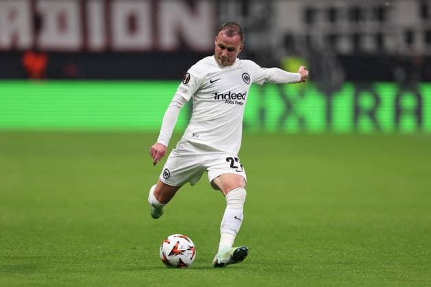 13 03 2025, Football UEFA Europa League, Eintracht Frankfurt Ajax AFC Amsterdam, emonline, emspor, v l , Mario Götze Eintracht Frankfurt DFL DFB REGULATIONS PROHIBIT ANY USE OF PHOTOGRAPHS AS IMAGE SEQUENCES AND OR QUASI VIDEO xdcx Copyright: HMBxMedia Claus