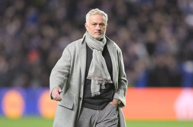 Glasgow, Scotland, 13th March 2025. Fenerbahce Manager JosÃ Mourinho after the UEFA Europa League match Rangers v Fenerbahce at Ibrox Stadium, Glasgow. Picture credit should read: Neil Hanna Sportimage EDITORIAL USE ONLY. No use with unauthorised audio, video, data, fixture lists, club league logos or live services. Online in-match use limited to 120 images, no video emulation. No use in betting, games or single club league player publications. SPI_034_NH_Rangers_Fenerbahc__e SPI-3743-0034