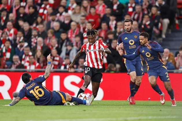 Nico Williams (Bilbao), MARCH 13, 2025 - Football Soccer : UEFA Europa League Round of 16 2nd leg match between Athletic Club de Bilbao 3-1 AS Roma at the Estadio San Mames in Bilbao, Spain. Noxthirdxpartyxsales  (284703745)