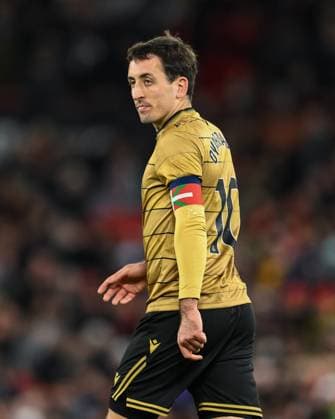 UEFA Europa League Last 16 Manchester United, ManU v Real Sociedad Mikel Oyarzabal of Real Sociedad during the UEFA Europa League Last 16 match Manchester United vs Real Sociedad at Old Trafford, Manchester, United Kingdom, 13th March 2025 (Photo by Craig Thomas News Images) Copyright: xCraigxThomas NewsxImagesx