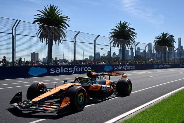 AUSTRALIAN GRAND PRIX, Lando Norris of McLaren during Free Practice One at the Albert Park Circuit in Melbourne, Victoria, Friday, March 14, 2025. ( NO ARCHIVING, EDITORIAL USE ONLY, NO USE IN BOOKS WITHOUT CONSENT Melbourne Victoria Australia  Copyright: xJoelxCarrettx 20250314160246113817