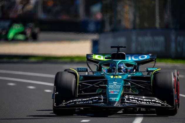 March 14, 2025, Melbourne, Victoria, Australia: Aston Martin Aramco Formula One Team driver LANCE STROLL (18) of Canada on the exit of Turn 7 (Marina) on Friday at the Formula 1 Louis Vuitton Australian Grand Prix 2025 on March 14, 2025 in Melbourne, Australia. Melbourne Australia - ZUMAf186 20250314_zsp_f186_002 Copyright: xJamesxForresterx