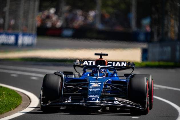 March 14, 2025, Melbourne, Victoria, Australia: Williams Racing driver ALEXANDER ALBON (23) of Thailand on the exit of Turn 7 (Marina) during FP1 on Friday at the Formula 1 Louis Vuitton Australian Grand Prix 2025 on March 14, 2025 in Melbourne, Australia. Melbourne Australia - ZUMAf186 20250314_zsp_f186_005 Copyright: xJamesxForresterx
