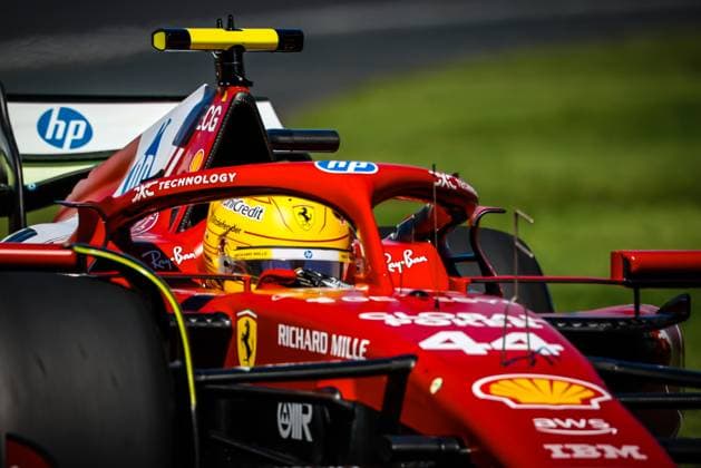 March 14, 2025: MELBOURNE, AUSTRALIA - MARCH 14: Lewis Hamilton of Great Britain drives the Scuderia Ferrari HP SF-25 during first practice in the 2025 Australian Grand Prix at Albert Park in Melbourne, Australia - ZUMAp121 20250314_zsp_p121_006 Copyright: xChrisxPutnamx